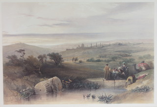 David Roberts RA, coloured prints, General view of the Luxor from The Nile and Jerusalem April 1880, 14 1/2" x 20 1/2" 