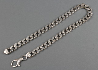 A silver flat link necklace, 174 grams