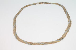 A 9ct 3 colour gold necklace 12.3 grams