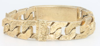A silver gilt identity bracelet, 111 grams 
