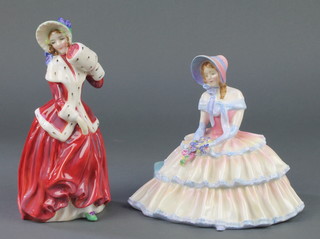 Two Royal Doulton figures - Day Dreams HN1731 6 1/2" and Christmas Morn HN1992 7 1/4" 