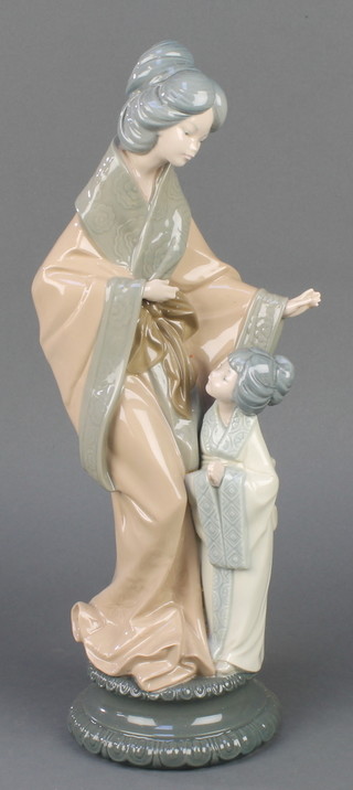 A Nao figure of a Japanese mother and child 15 1/2" 