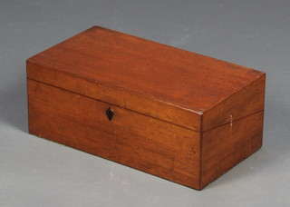 A Victorian mahogany writing slope with hinged lid and fitted interior 7" x 18" x 10" 