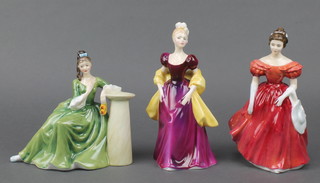3 Royal Doulton figures - Lauretta HN2337 8", Secret Thoughts HN2382 6 1/2" and Winsome HN2220 8" 