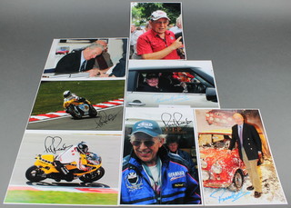 4 Phil Reed signed colour photographs and 3 Paddy Hopkirk signed colour photographs 11 1/2" x 8 1/2" 