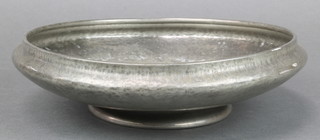 A Liberty & Co Tudric English Pewter circular planished bowl, base marked 6 Tudric English Pewter 01645 3" x 10 1/2" diam. 