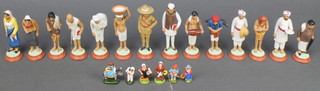 14 various Indian terracotta figures 4" 