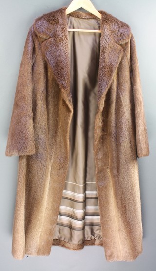 A lady's full length mink fur coat 