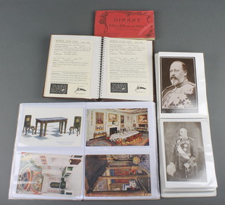 An album of Royal postcards, a postcard album of Queen Mary's dolls house,  a book of Belgium Dinant postcards and an album of Titanic facsimile tickets 