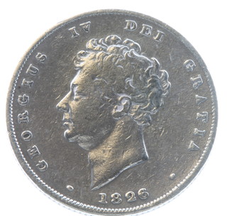A George IV shilling, 1826