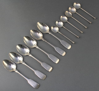 A silver teaspoon Birmingham 1926 and other minor spoons 146 grams 