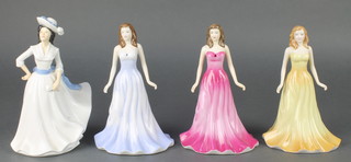 4 Royal Doulton figures - Opal 6 1/2", Margaret 7", Diamond 7" and Ruby 7", all boxed