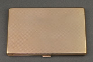 A 9ct yellow gold rectangular cigarette case 5" x 3 1/4", gross 160 grams