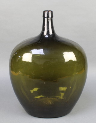 A 19th Century Continental green glass bottle 