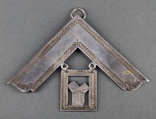 A Masonic silver Past Masters jewel Birmingham 1962, 63.8 grams