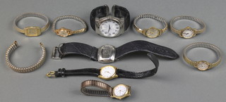 A lady's gilt cased Rotary wristwatch and minor wristwatches 