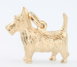 A 9ct yellow gold Scottie dog charm 6.9 grams
