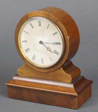 V & P Brevete, a 19th Century timepiece with paper dial contained in a walnut case 