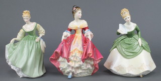 Three Royal Doulton figures - Fair Lady HN2193 8", Soiree HN23212 8" and Southern Belle HN2229 8"  