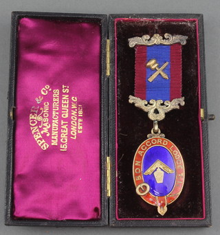 Of Masonic Interest, a Victorian silver gilt and enamel Mark Master Masons Past Masters jewel to Bon Accord Lodge TI 

