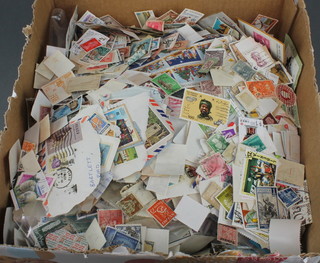 A box of various used world stamps 