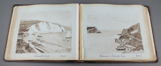 A 19th Century sketch book of Dorset scenes, half leather bound 9 1/2" x 11" 
