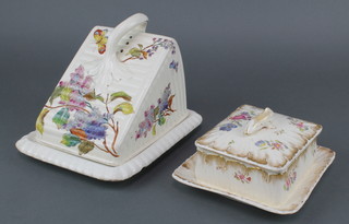 An Edwardian ceramic sardine dish and cover, a ditto cheese dish and cover 