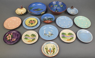 A Torquay dish 4" and a collection of bowls and dishes