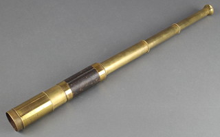 A brass 3 draw telescope 