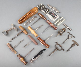 A collection of 19th Century and later corkscrews 