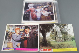 A collection of 1950's and later colour lobby cards for films - The Sound of Music, Bedknobs and Broomsticks, Adventures of Alice in Wonderland, Annie, The Love Bug, Heavy Metal and an animated film of  Hans Christian Andersen stories 