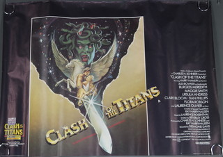 4 British Quad movie poster including, Clash of the Titans, Conan The Barbarian, Excalibur and a double crown poster of the animated Lord Of the Rings and one other