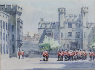 F Nesbit watercolour, unsigned, study of The Tower of London 6" x 8" 