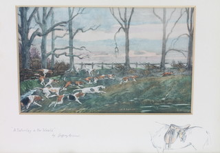 Geoffrey Sparrow, a coloured print, signed in pencil "A Saturday in the Weald" 8" x 14" 