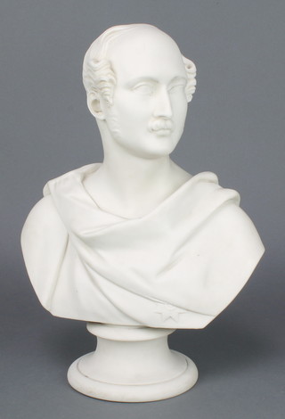 A Victorian Parian bust of Prince Albert 15" 