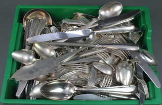 An Art Deco Continental silver plated canteen of cutlery 