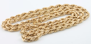 A 9ct yellow gold rope twist necklace, 3.9 grams