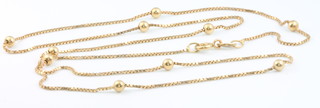 An 18ct yellow gold ball link necklace 4.1 grams 19" 