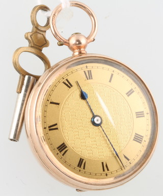 A lady's 9ct yellow gold fob watch
