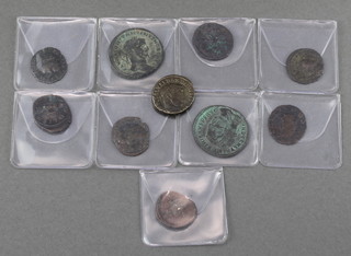 10 Roman bronze coins 