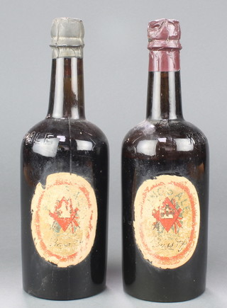 2 brown club shaped bottles of King & Barnes Celebrations Kings Ales 