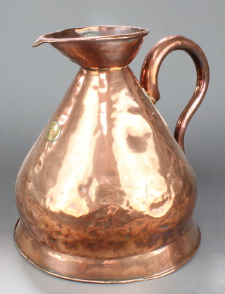 A Smiths & Riley copper 2 gallon harvest measure 13 1/2" (some dents)