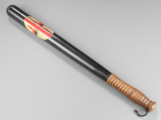 A 19th Century turned and painted City of London Police truncheon marked "Parker 253 Holborn" 18" 