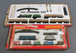 A Hornby Dublo electric train set R824/9140 00-501 - The Flying Scotsman, a ditto BR freight train set, boxes are slightly damaged