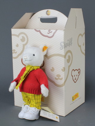 A Steiff Rupert Bear complete with certificate 12" and box 