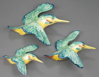 A set of 3 Beswick woodpecker wall plaques 729/1, 729/2 and 729/3