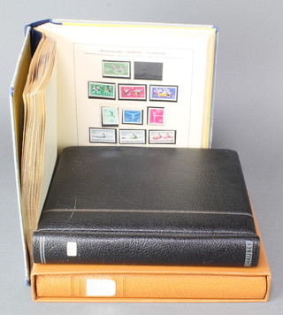 An album of German mint and used stamps 1950-1967, a black stock book of German stamps and a Collectors album of German stamps