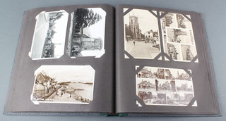 An album of 1930's black and white postcards - Dartmoor, Exmoor, France, Buildings etc  