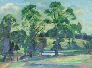 K G Somer-Yeates, oil on canvas, country landscape, signature on verso 17" x  23" 