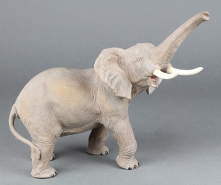An Aynsley matt figure of an African Bull elephant by John Aynsley 1975 9" 